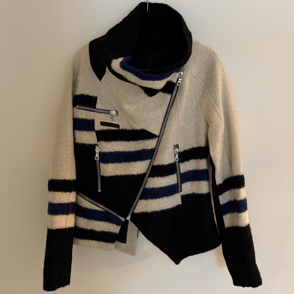 YIGAL AZROUELA Zipper Asymmetric Moto Jacket